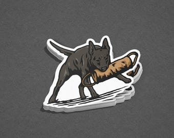 PSA Black Belgian Malinois Sticker