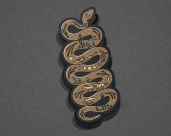 Rattlesnake Scene Sticker