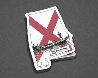 Alabama Fishing Sticker DISCONTINUED