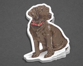 Chocolate Labrador Sticker