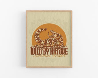 Wild By Nature Gila Monster Hand-drawn Giclée Art Print