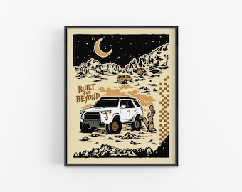 Built for Beyond 4Runner Hand-drawn Giclée Art Print