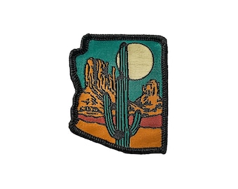 Arizona Saquaro Iron-On Woven Patch