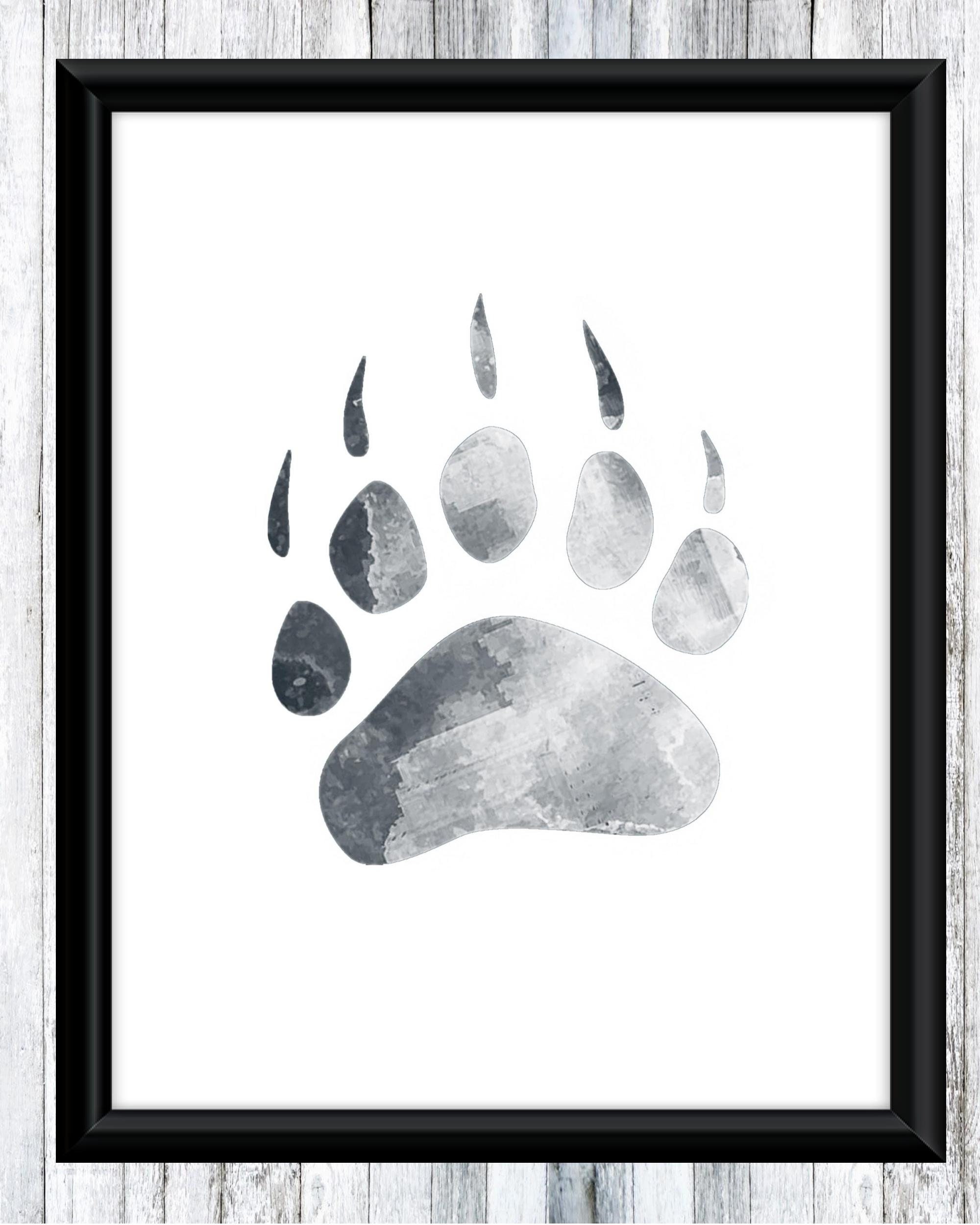 Bear Paw Print Drawing