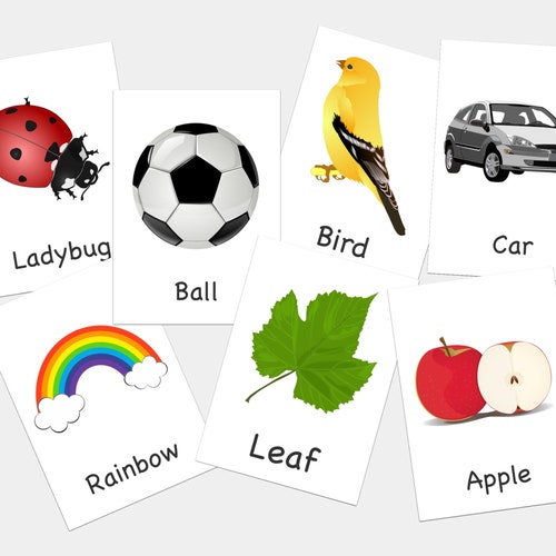 100 First Words Flashcards Printable Flashcards Learning - Etsy
