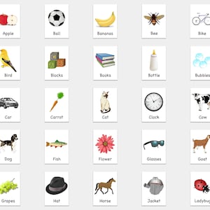 First Words Flashcards - Printable Flashcards - Learning for Babies and ...