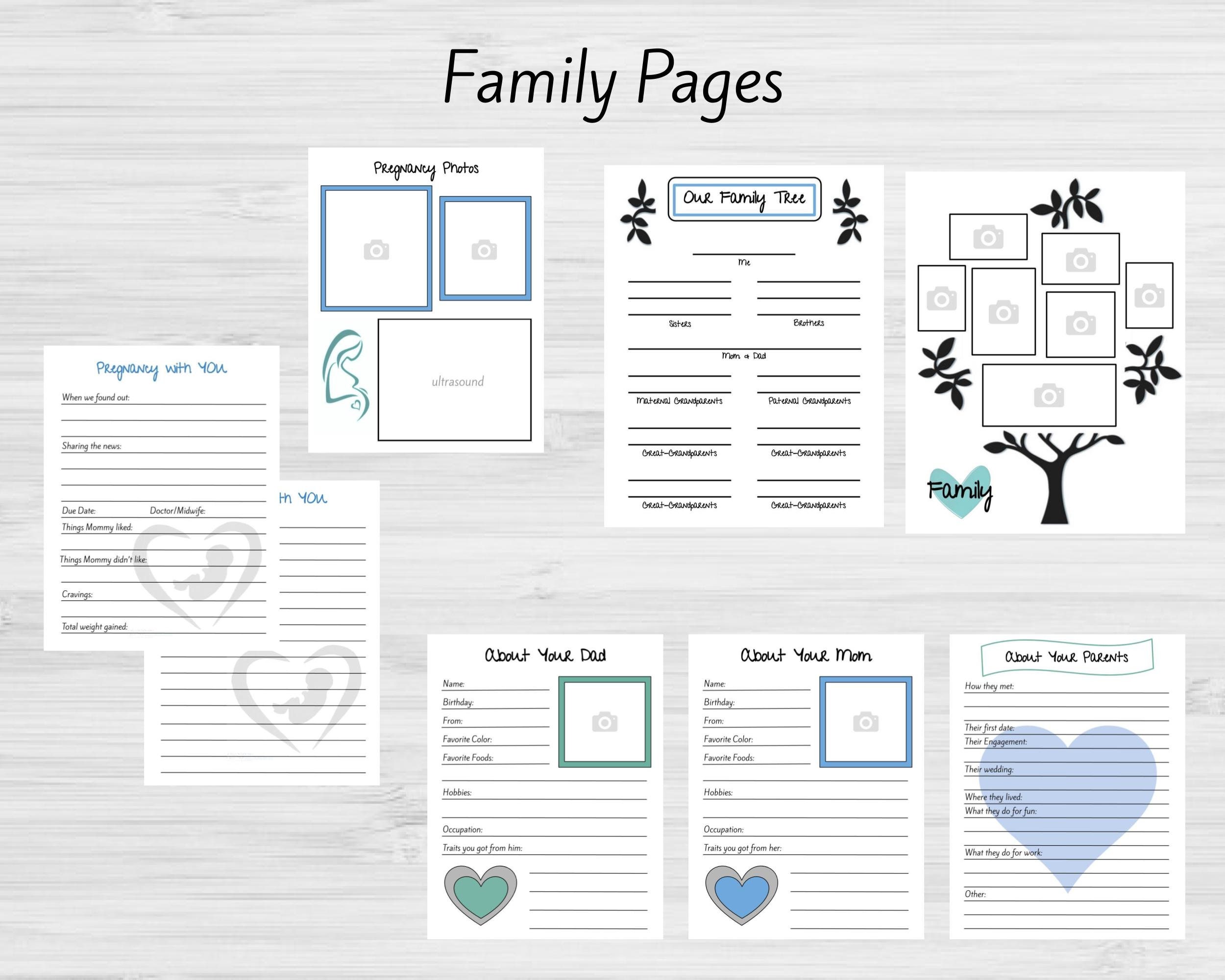 printable-baby-memory-book-pages-blue-instant-download-87-etsy