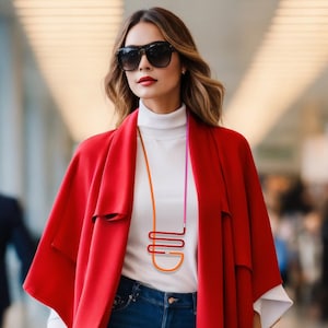 Geometrische paracordketting: Linea 7 minimalistische funky statement-sieraden