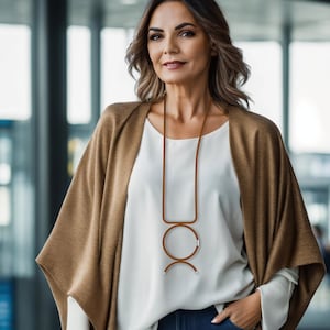 Geometric Statement Necklace, Linea 4, Modern Minimalist Art Designer Jewelry
