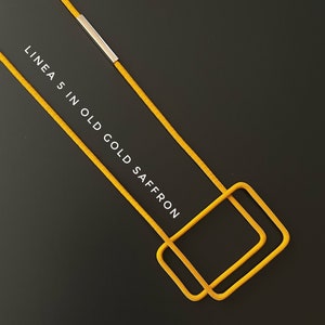 Linea 5 geel modern neonkleur eigentijds geometrisch statementketting midden van de eeuw futuristisch FuturisNow