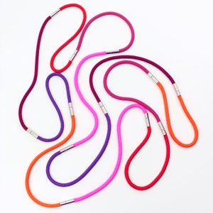 Linea 30 necklace / 9 colored extensions / Modern Neon Color Contemporary Geometric Statement Mid-Century Futuristic