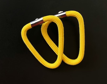 Yellow Triangle Earrings by FuturisNow Geometric Contemporary Modern Minimalist Mid-Century Statement