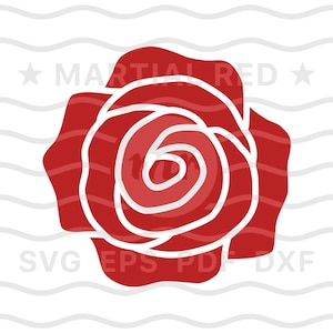 Rose svg, red rose svg, rose flower svg, rose blossom svg, rosette, svg, cut file, design, red, dxf, clipart, vector, icon, eps, pdf, png