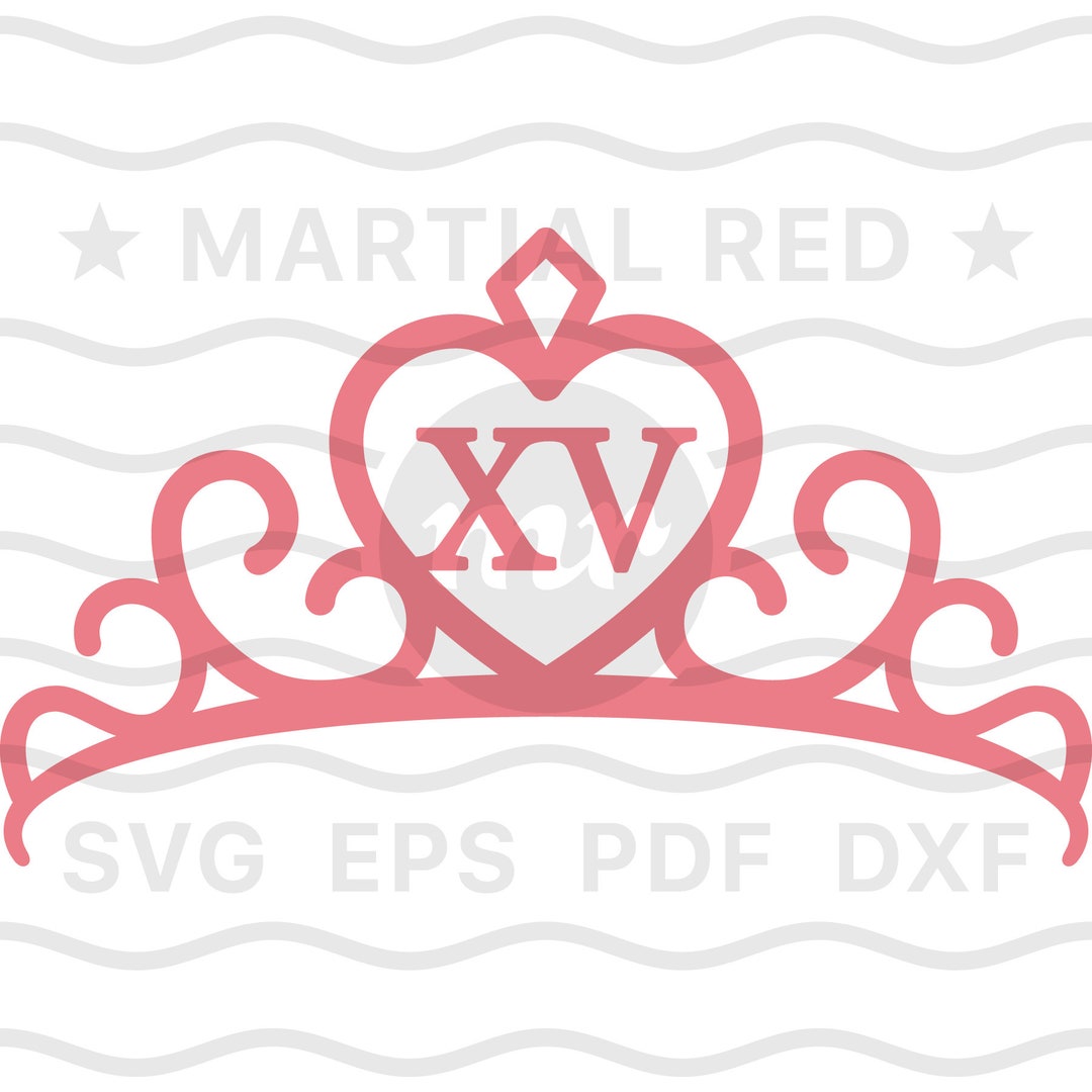 Quinceañera Svg, Quinceanera Svg, Tiara Svg, Pink Tiara Svg, 15 Year