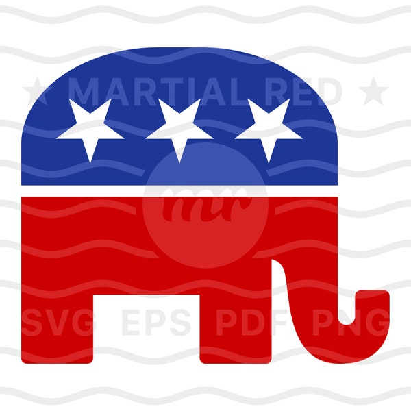 Republican elephant svg, GOP svg, Republican party sign svg, conservatives, svg, cut file, design, dxf, clipart, vector, icon, eps, pdf, png