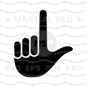 Loser svg, loser sign svg, hand loser svg, hand gesture, L handsign, symbol svg, cut file, design, dxf, clipart, vector, icon, eps, pdf, png