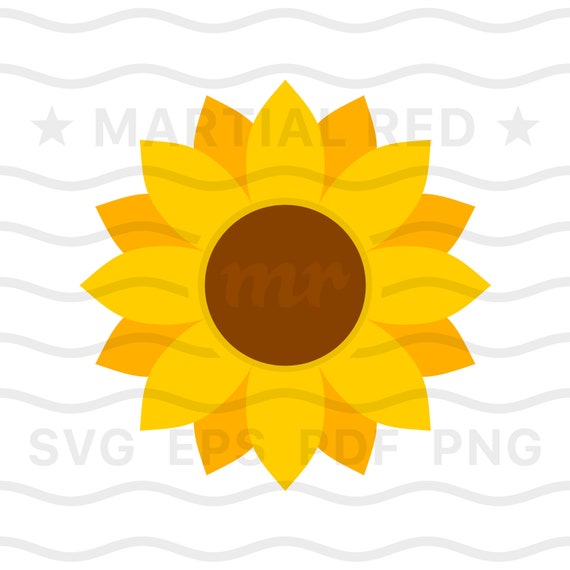Download Sunflower Svg Sunflower Blossom Svg Yellow Flower Svg Etsy