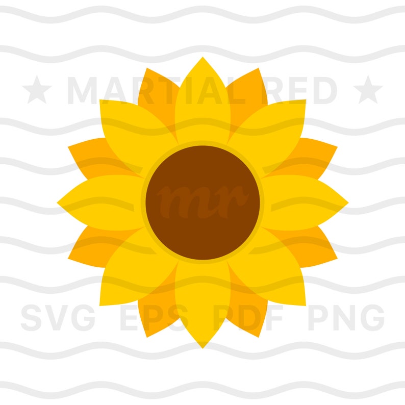 Download Sunflower svg sunflower blossom svg yellow flower svg | Etsy