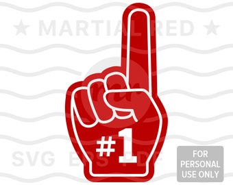 Number 1 fan svg, hand no 1 sign svg, red finger, best svg, 1st place svg, svg, cut file, design, dxf, clipart, vector, icon, eps, pdf, png