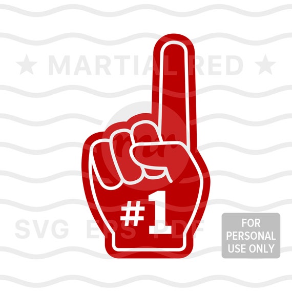 Numéro 1 fan svg main no 1 signe svg doigt rouge meilleur - Etsy France