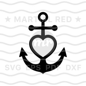 Anker-Herz svg, ancholiertes Herz svg, anchor love svg, nautical svg, love, svg, cut file, design, dxf, clipart, vector, icon, eps, pdf, png