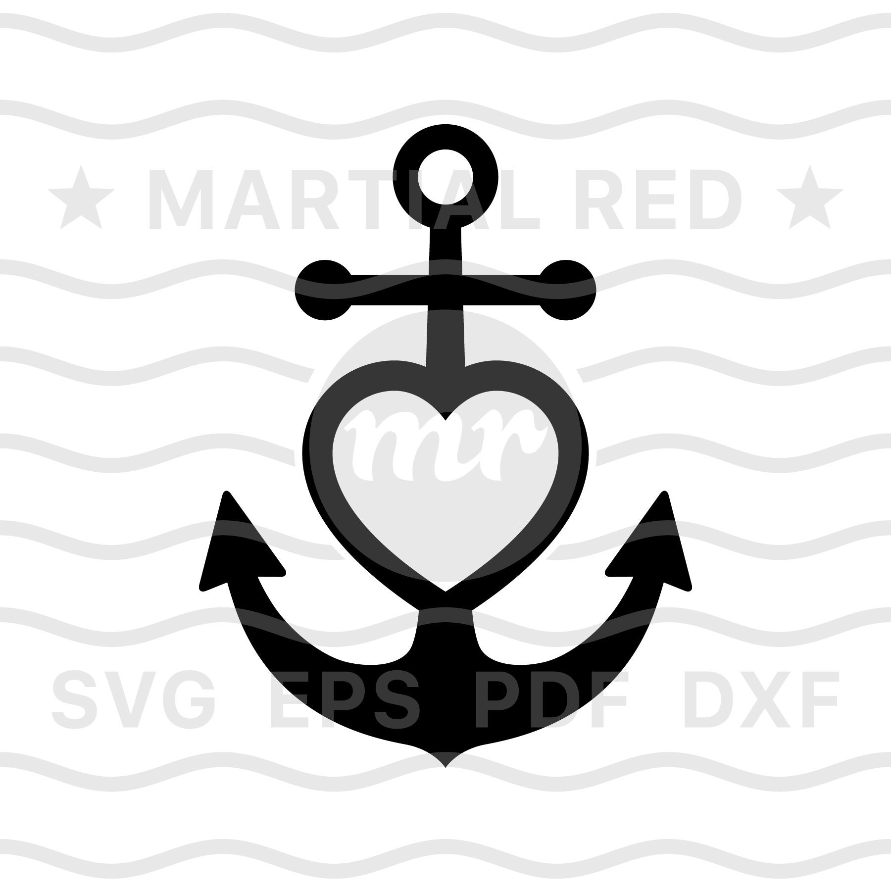 Anchor Heart Svg, Anchored Heart Svg, Anchor Love Svg, Nautical
