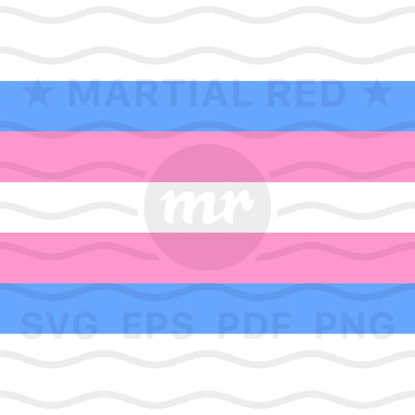 Trans flag svg, transgender flag, transgender pride flag, gender identity, svg, cut file, design, dxf, clipart, vector, icon, eps, pdf, png