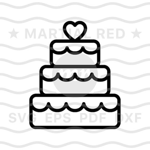 Download Wedding Cake Svg Cake Svg Cake With Heart Svg Layer Wedding Etsy