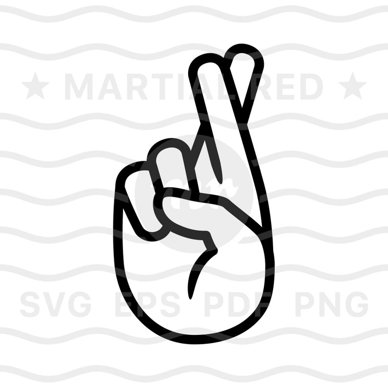 Fingers Crossed Svg Crossing Fingers Svg Hand Gesture Wish Etsy