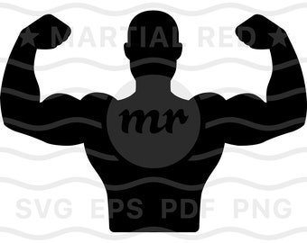 Spieren svg, bodybuilding svg, gespierd lichaam svg, body building, man, mannen, svg, cut file, design, dxf, clipart, vector, icon, eps, pdf, png