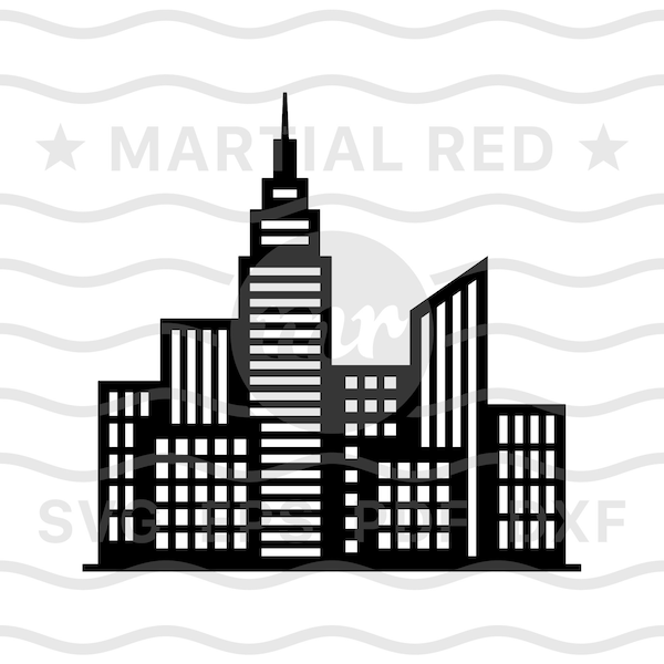 City skyline svg, city svg, buildings svg, new york city svg, nyc svg, svg, cut file, design, dxf, clipart, vector, icon, eps, pdf, png