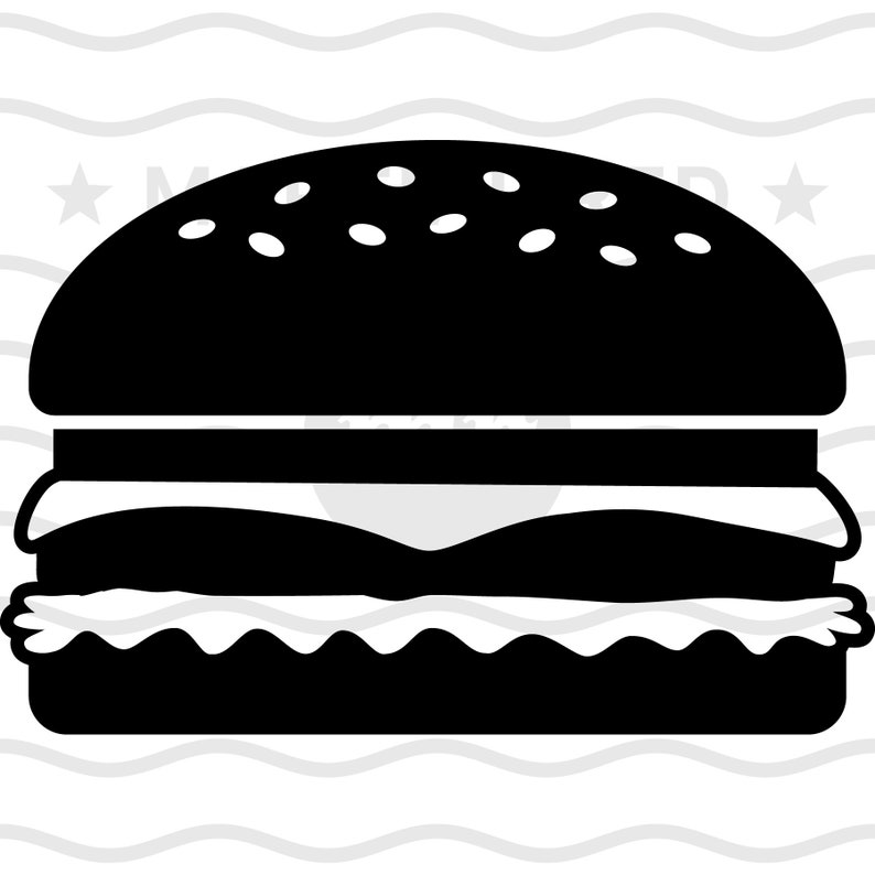 Cheeseburger svg hamburger svg burger svg fast food svg | Etsy