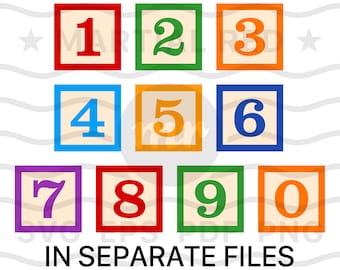 numbers 1 10 clipart etsy