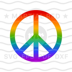 Arcobaleno pace segno SVG, segno di pace SVG, LGBT orgoglio SVG, LGBTQ simbolo SVG, SVG, file di taglio, design, DXF, ClipArt, vettore, icona, EPS, PDF, png