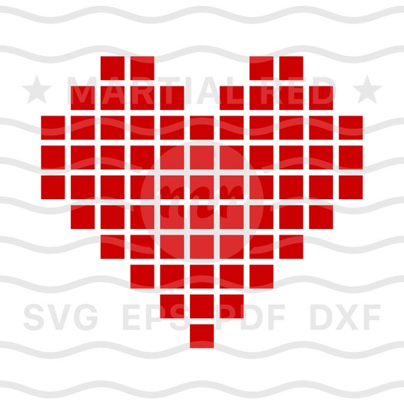 Download Heart Svg Pixel Heart Pixelated Heart Svg Digital Love Svg Etsy