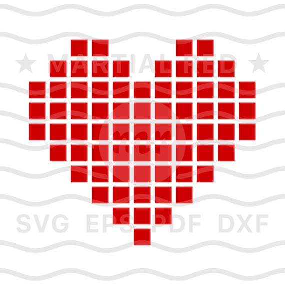 Download Heart Svg Pixel Heart Pixelated Heart Svg Digital Love Svg Etsy