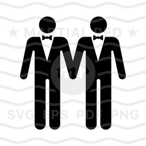 Homohuwelijk svg, gay bruiloft svg, bruidegoms svg, getrouwd svg, pride receptie, mannen, bestand, ontwerp, dxf, clipart, vector, pictogram, eps, pdf, png