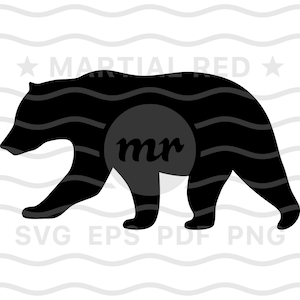 Bear svg, black bear svg, papa bear svg, mama bear svg, grizzly bear svg, svg, cut file, design, dxf, clipart, vector, icon, eps, pdf, png