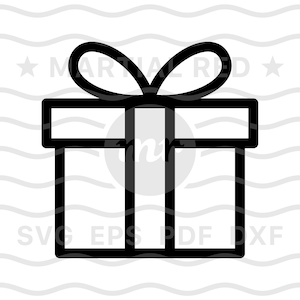 Gift svg, gift box svg, present svg, giftbox svg, birthday gift svg, svg, cut file, design, dxf, clipart, vector, icon, eps, pdf, png