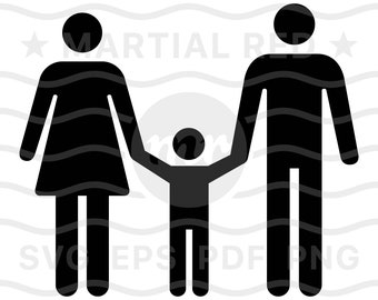 Family svg, parents svg, child, father mother child svg, family unit svg, svg, cut file, design, dxf, clipart, vector, icon, eps, pdf, png