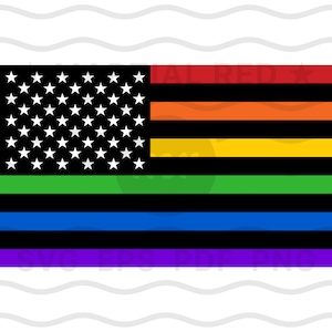 Drapeau arc-en-ciel de fierté américaine, drapeau arc-en-ciel des Usa, LGBT, lgbtq, USA, bannière, svg, fichier coupé, conception, dxf, clipart, vecteur, icône, eps, pdf, png