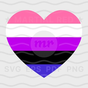 Genderfluid heart svg, genderfluid flag svg, gender fluid love svg, bigender, love, svg, cut file, dxf, clipart, vector, icon, eps, pdf, png