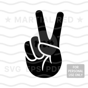 Signe de paix de la main svg, signe de paix svg, signe v, geste de la main de la paix svg, svg, fichier de coupe, design, dxf, clipart, vecteur, icône, eps, pdf, png