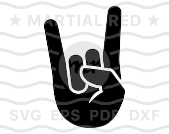 Rockin svg, sign of the horns svg, heavy metal svg, hand horns svg, rock on svg, cut file, design, dxf, clipart, vector, icon, eps, pdf, png