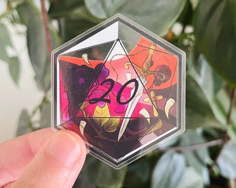 DnD Vampire Dice Transparent Die-cut Sticker