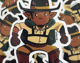 Mathias The Cowboy Die-cut Sticker