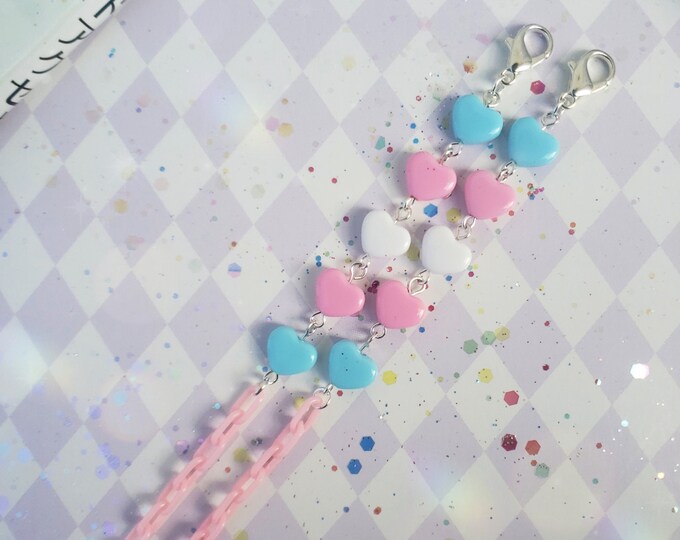 Trans Color Paper Chain Trans Pride Mask/glasses Chain - Etsy