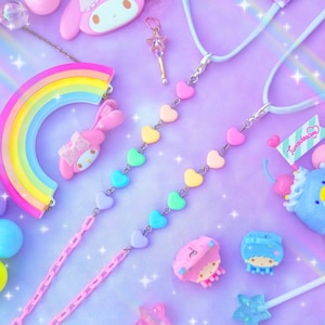 Pastel kawaii mask/glasses chain