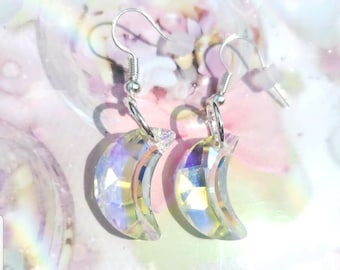 Pendientes colgantes de luna
