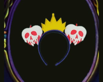 3D Printed Poison Apple Queen Headband - Glow in the Dark or Neon Green